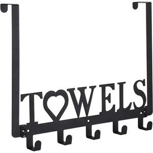 Over The Door Towel Rack Metal Bath Towel Holder Hanger for Bathroom Bedroom